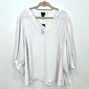 Worthington Woman Long Sleeve V-Neck Blouse 2X NWOT